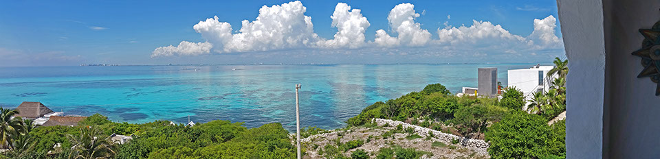 Isla Mujeres vacation rentals,  sailfish condo #402 view from balcony contact page