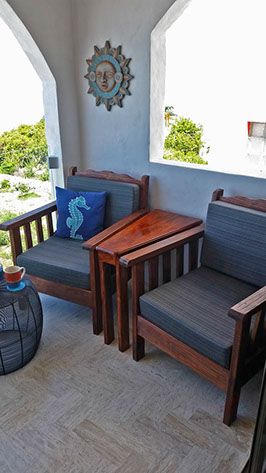 Isla Mujeres vacation rentals,  sailfish condo #402 balcony furnishings
