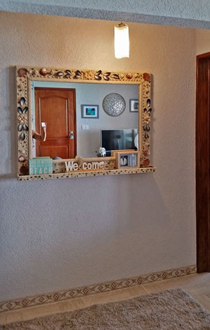 Isla Mujeres vacation rentals,  sailfish condo #402 hallway mirror