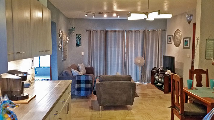 Isla Mujeres vacation rentals,  sailfish condo #402 view from kitchen